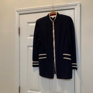 St Johns sweater/jacket. Navy and ivory
